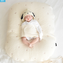 Load image into Gallery viewer, [#1003_Transaction completed] J&amp;JENA baby reflux prevention cushion that does not put any strain on the back, natural cotton back (cover + cotton) set, reverse cushion baby bed