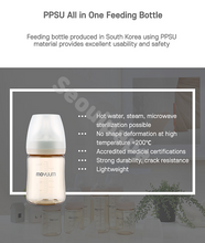 Load image into Gallery viewer, Moyuum All In One PPSU Feeding Bottle 270ml (2PCS)
