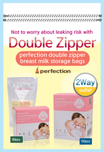 Jaco Perfection Double zipper breast milk storage bags 180ml (120pcs) | Seoulpapa