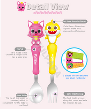Load image into Gallery viewer, [Pinkfong] Set thìa nĩa Baby Shark Pinkfong chất liệu silicone | Seoulpapa