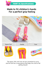Load image into Gallery viewer, Pinkfong Spoon &amp; Fork &amp; Case Set