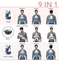 Load image into Gallery viewer, Pognae No.5 Plus Baby Hip Seat Carrier (3 in 1) | Seoulpapa